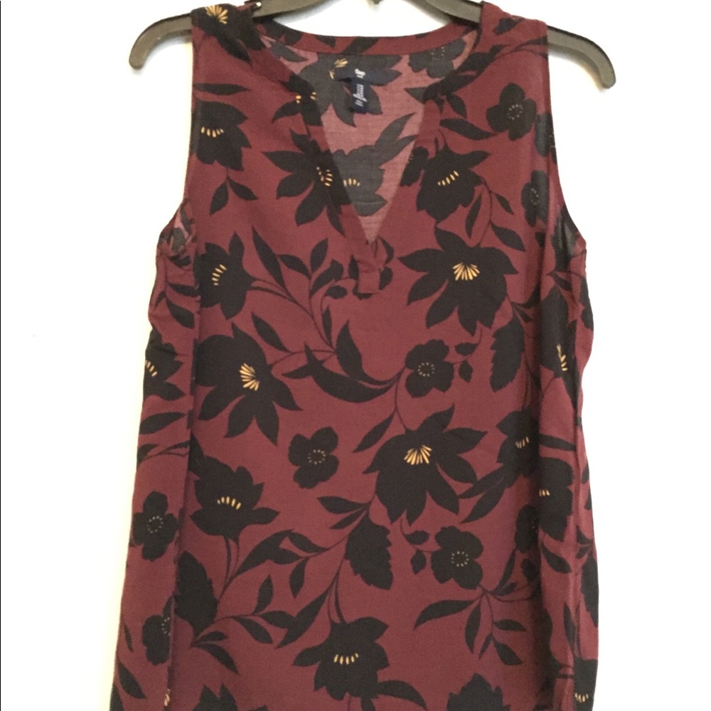 Burgundy Fancy/Casual Blouse